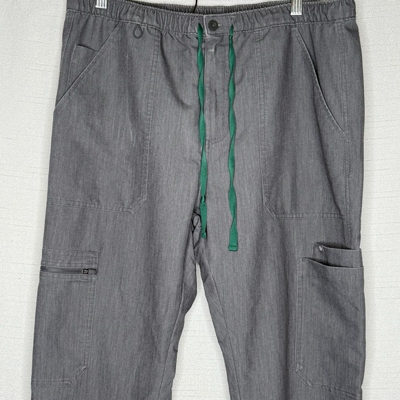 Figs Pants Mens L Graphite Gray Cairo Cargo Scrub Zip Fly Straight Nurse Vet C - Picture 3 of 9